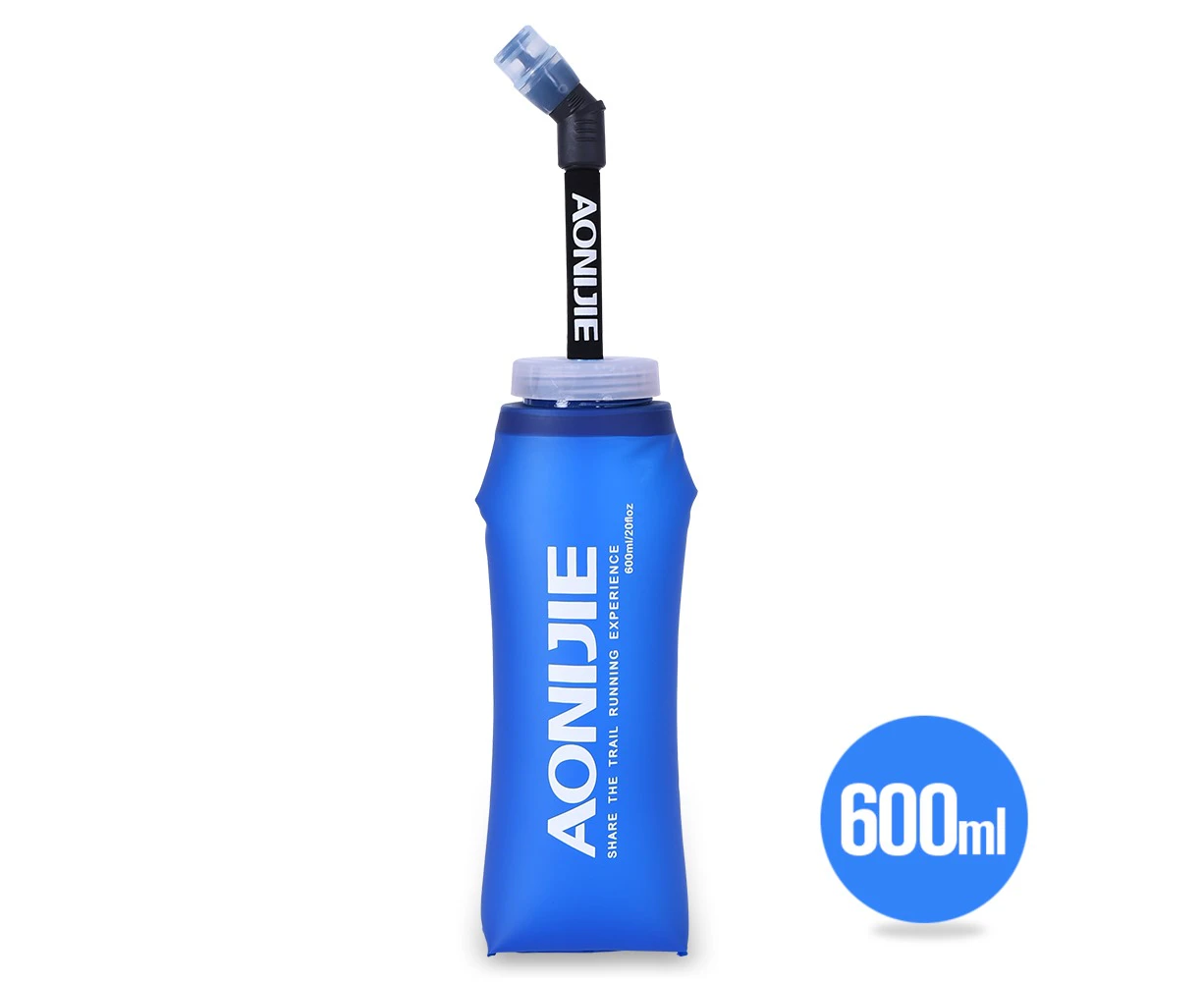 AONIJIE Sport Collapsible Lightweight Compact BPA Free Soft Running Water Bottle 600ml