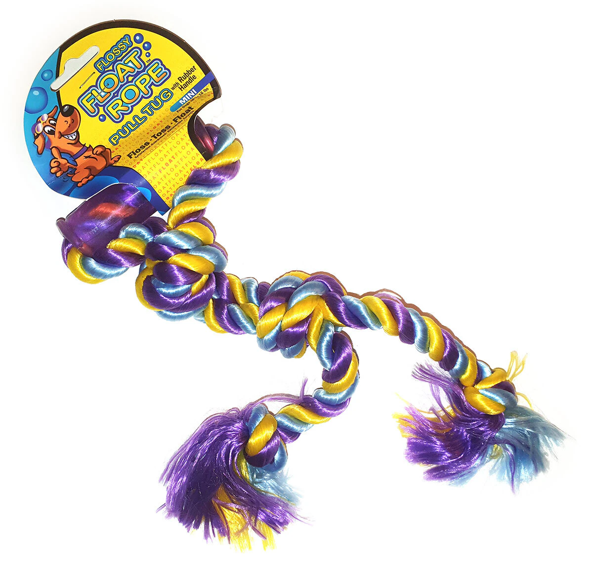 Mammoth Flossy Float Rope Twin Tug with Handle 31cm