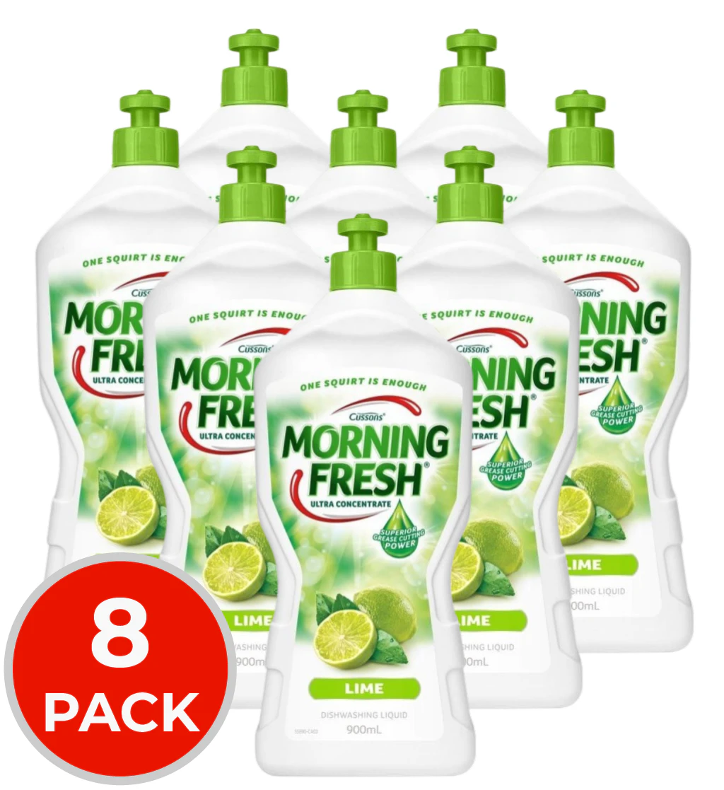 8 x Morning Fresh 900mL Dishwashing Liquid Lime Fresh