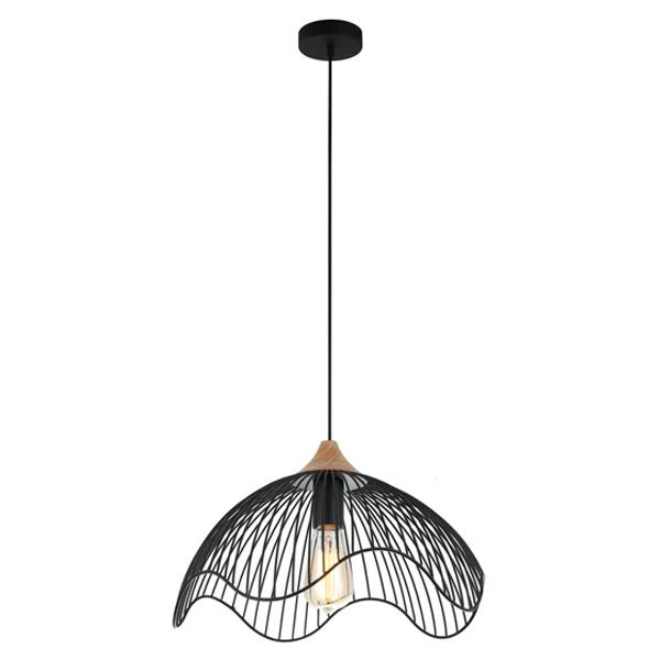 Spiaggia Dome Pendant Light (Black or White) - Black