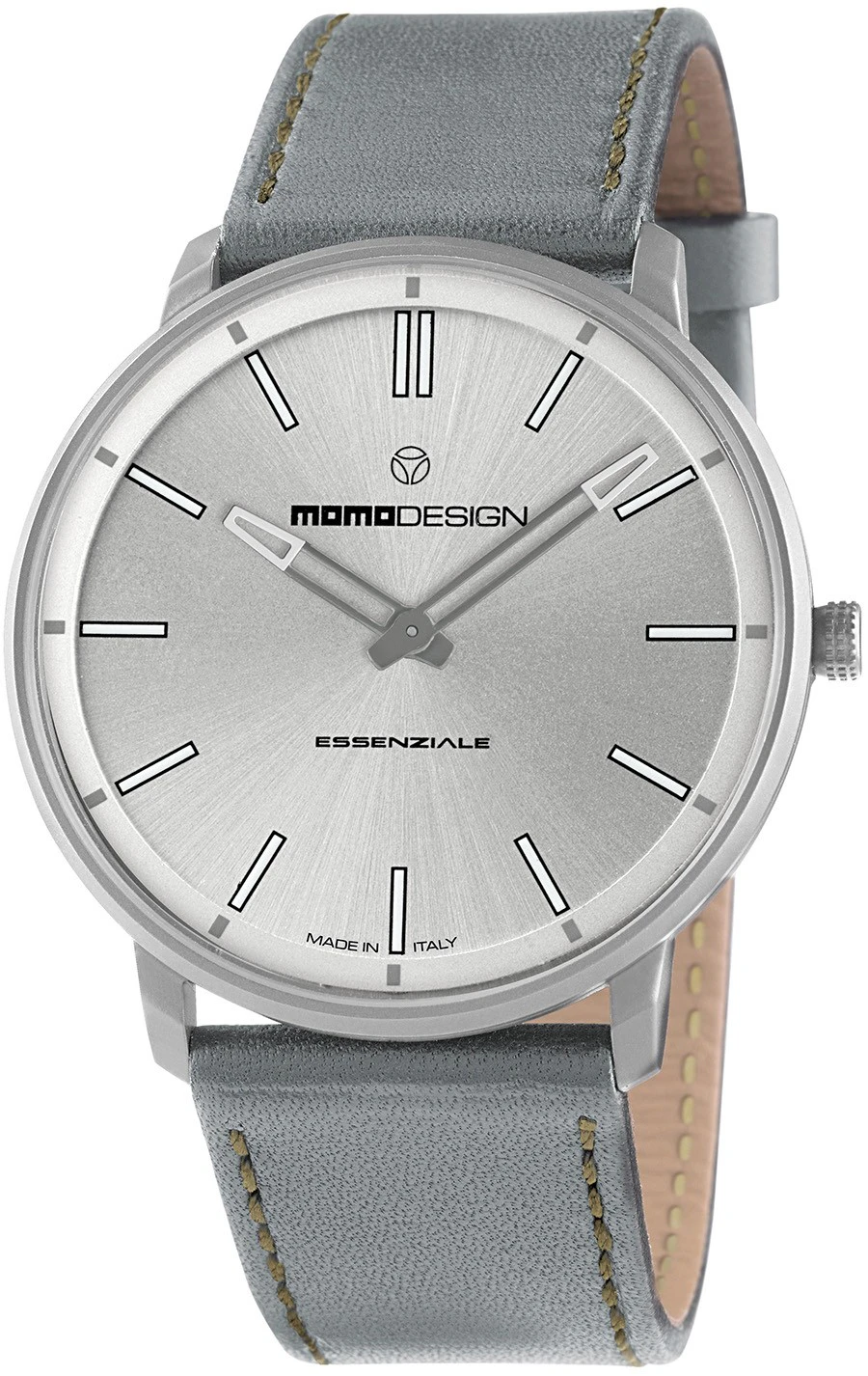 Momodesign essenziale sport Women Analog Swiss quartz Watch with Synthetic leather bracelet Silver