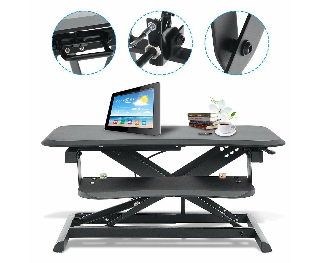 Adjustable Height Standing Desk Riser Sit Stand Up Computer Desktop Office