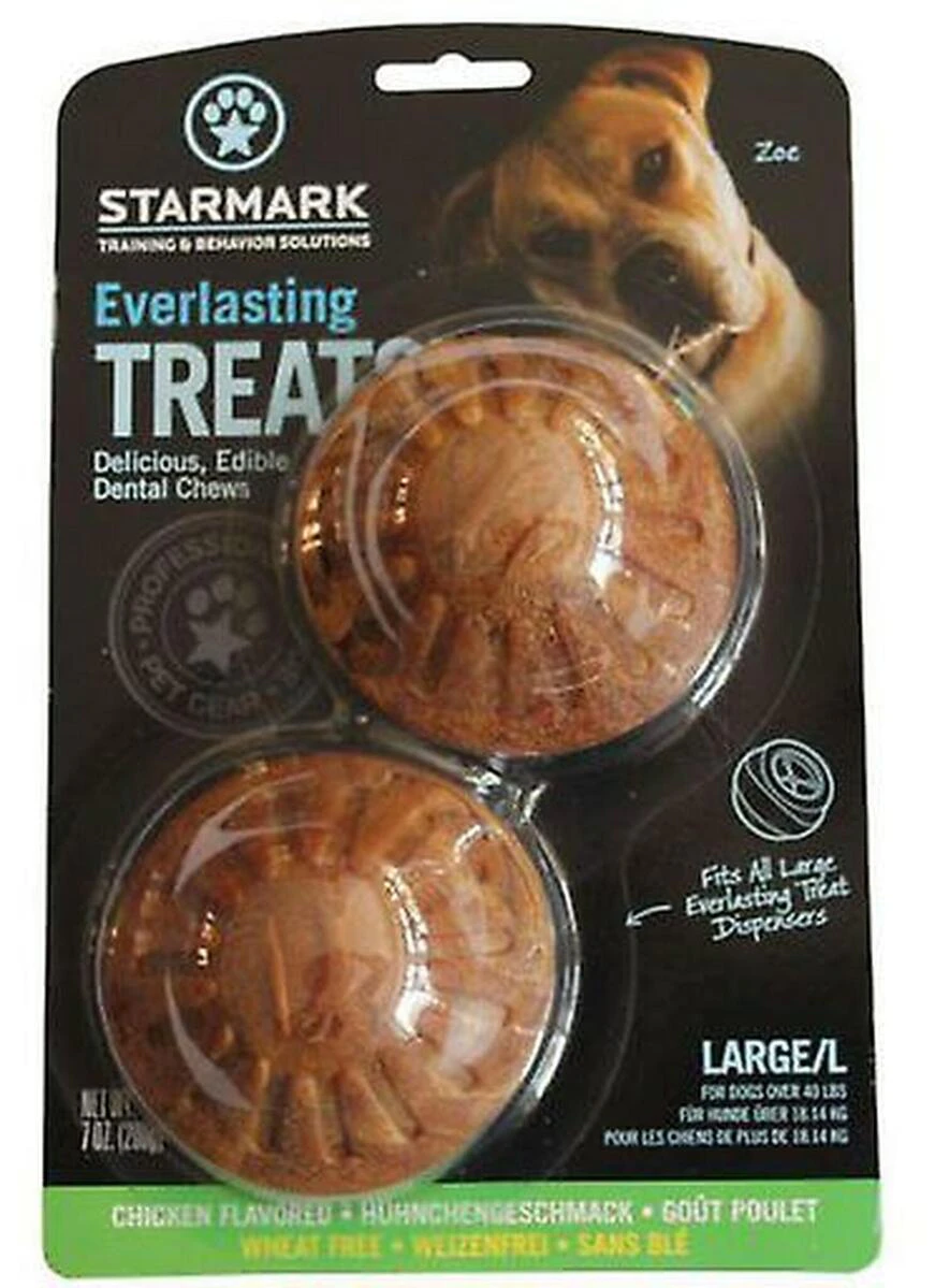 Starmark  Everlasting TREATS Chicken Flavour Domed Two Pack Treat Refill - Large