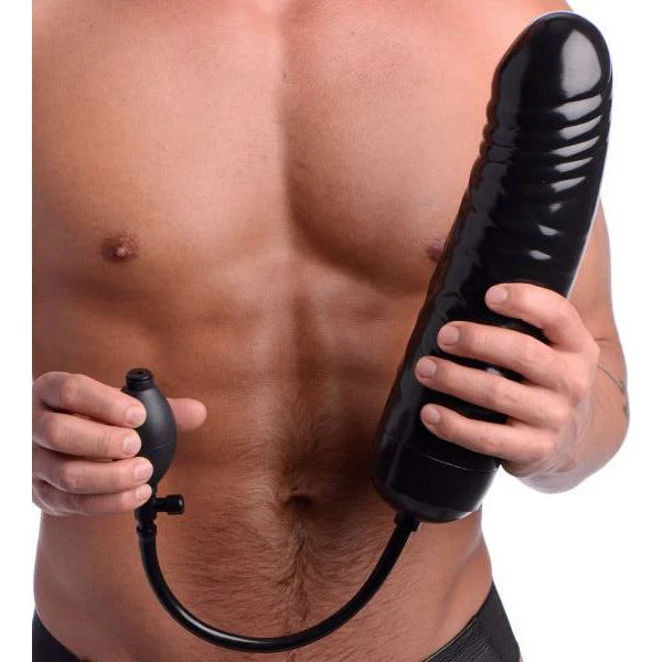 Xxl Inflatable Dildo 12.5 Inches Black