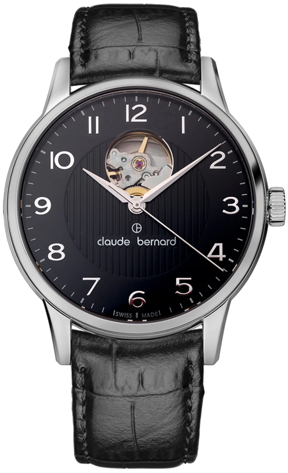 Claude bernard sophisticated classsics Mens Analog Swiss automatic Watch with Leather bracelet Black