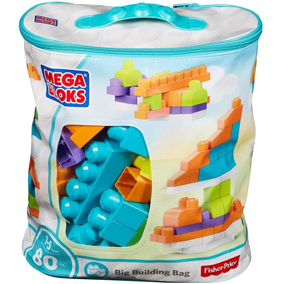 Mega Bloks Big Building Bag 80 Piece