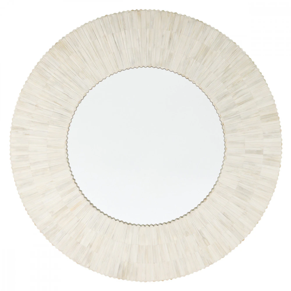 Zohi Interiors Bone Round Celine Mirror