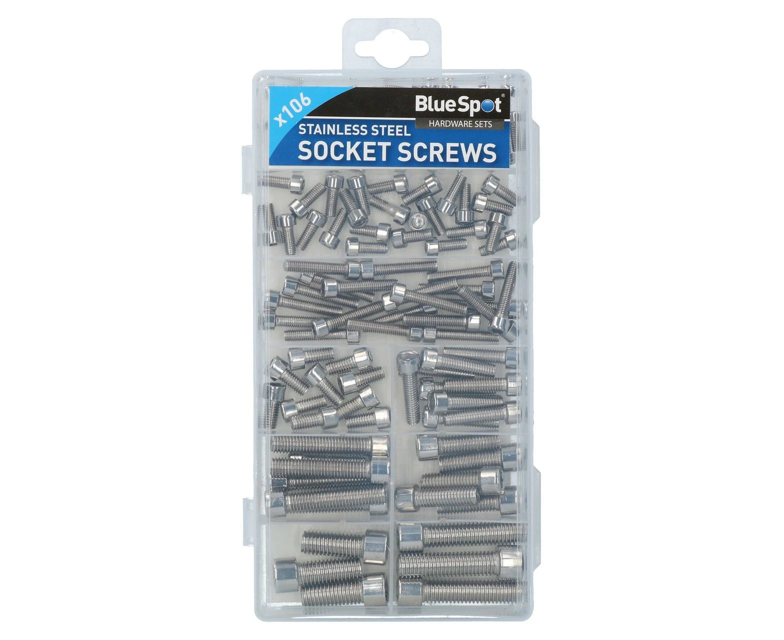 AB Tools Metric Stainless Steel Allen Hex Cap Bolt Set Screw M4 - M10 106pc Assortment