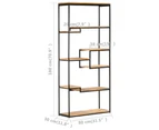 vidaXL Bookcase 80x30x180 cm Rough Mango Wood