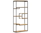 vidaXL Bookcase 80x30x180 cm Rough Mango Wood