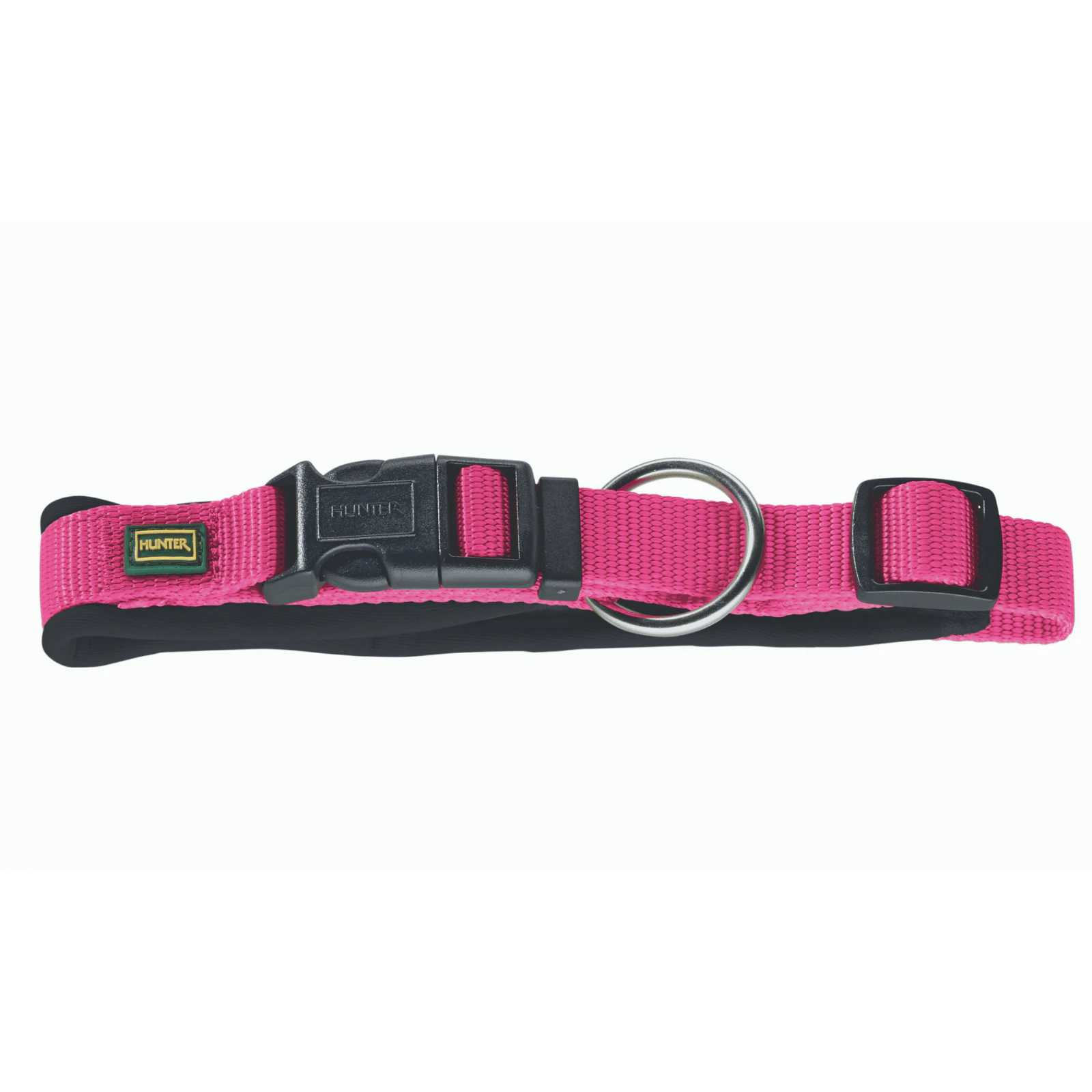 Hunter Neoprene Vario Plus Dog Collar Clasp Buckle - Pink