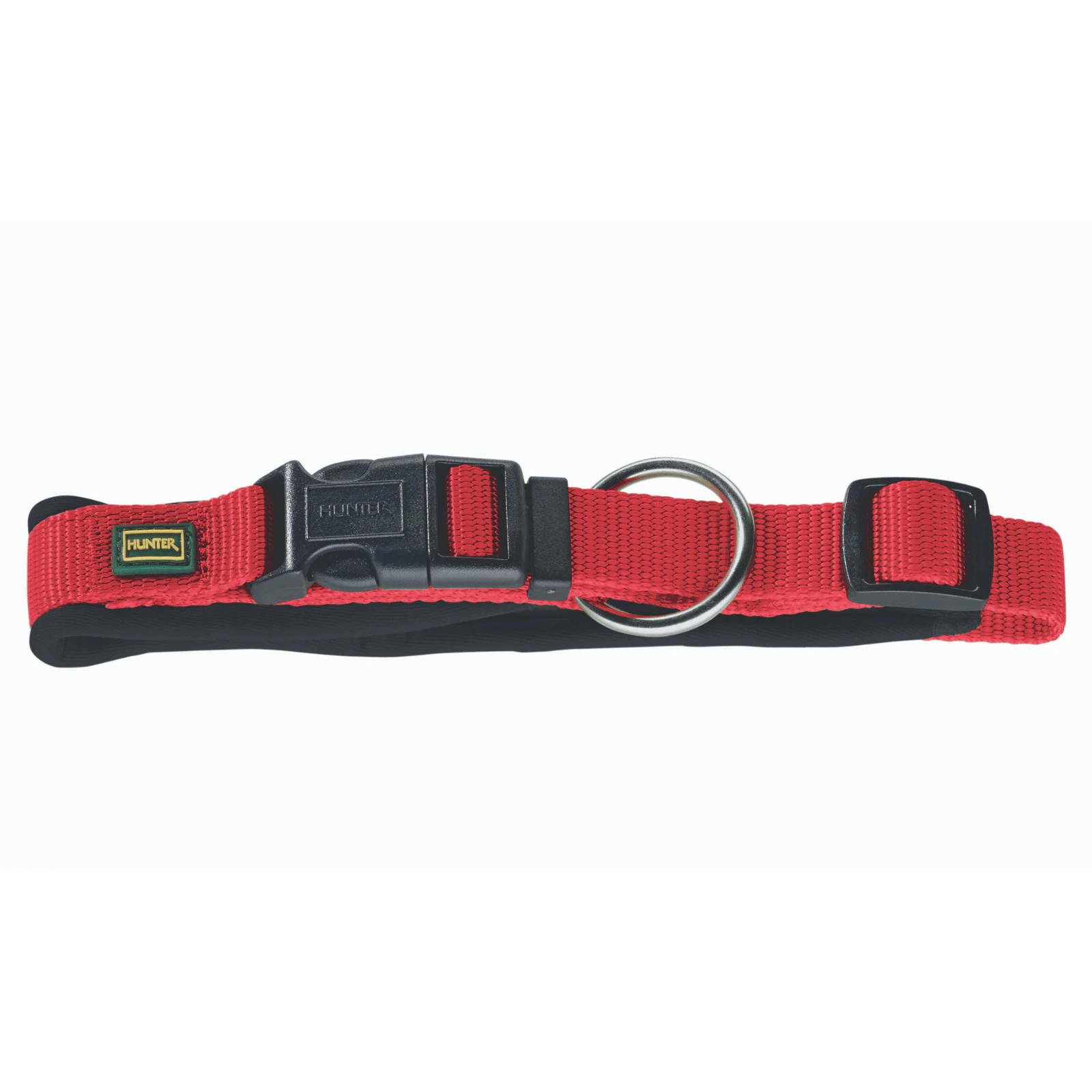 Hunter Neoprene Vario Plus Dog Collar Clasp Buckle - Red