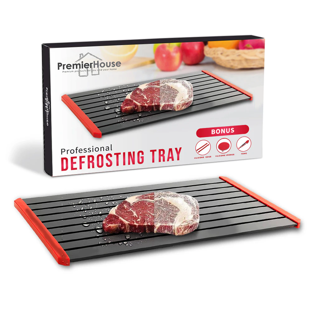 Large Non-Stick Defrosting Tray Fast Thawing Plate Board for Meat & Food