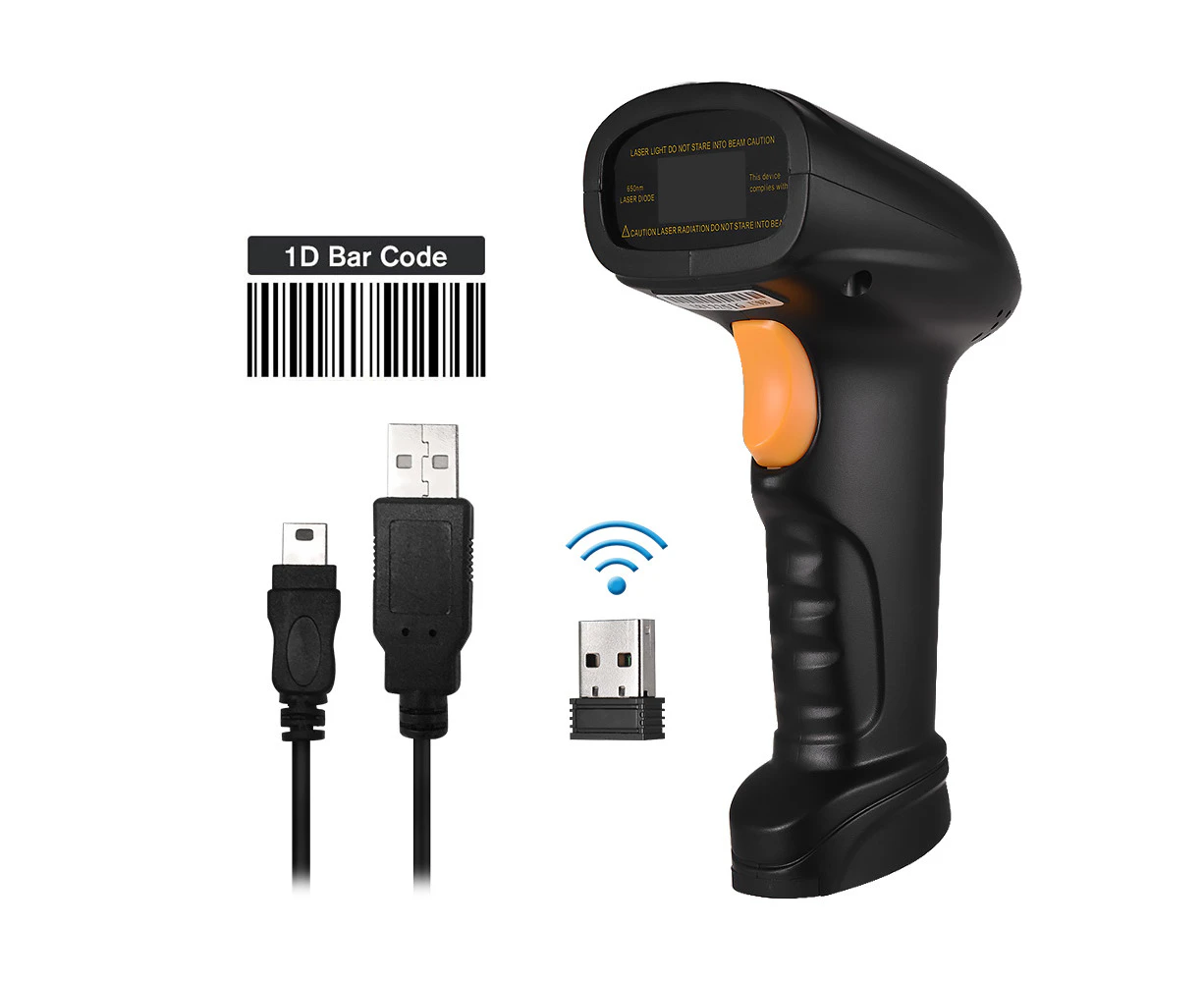 Aibecy 2-in-1 2.4G Wireless Barcode Scanner & USB Wired