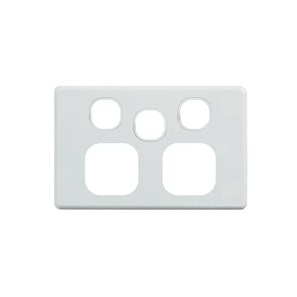 Classic Double Power Point With Extra Switch Cover Plate - White