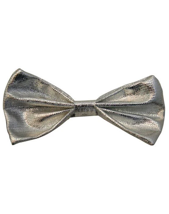 Novelty Silver Bow Tie Costume Accessory Genuine Dr Toms - New