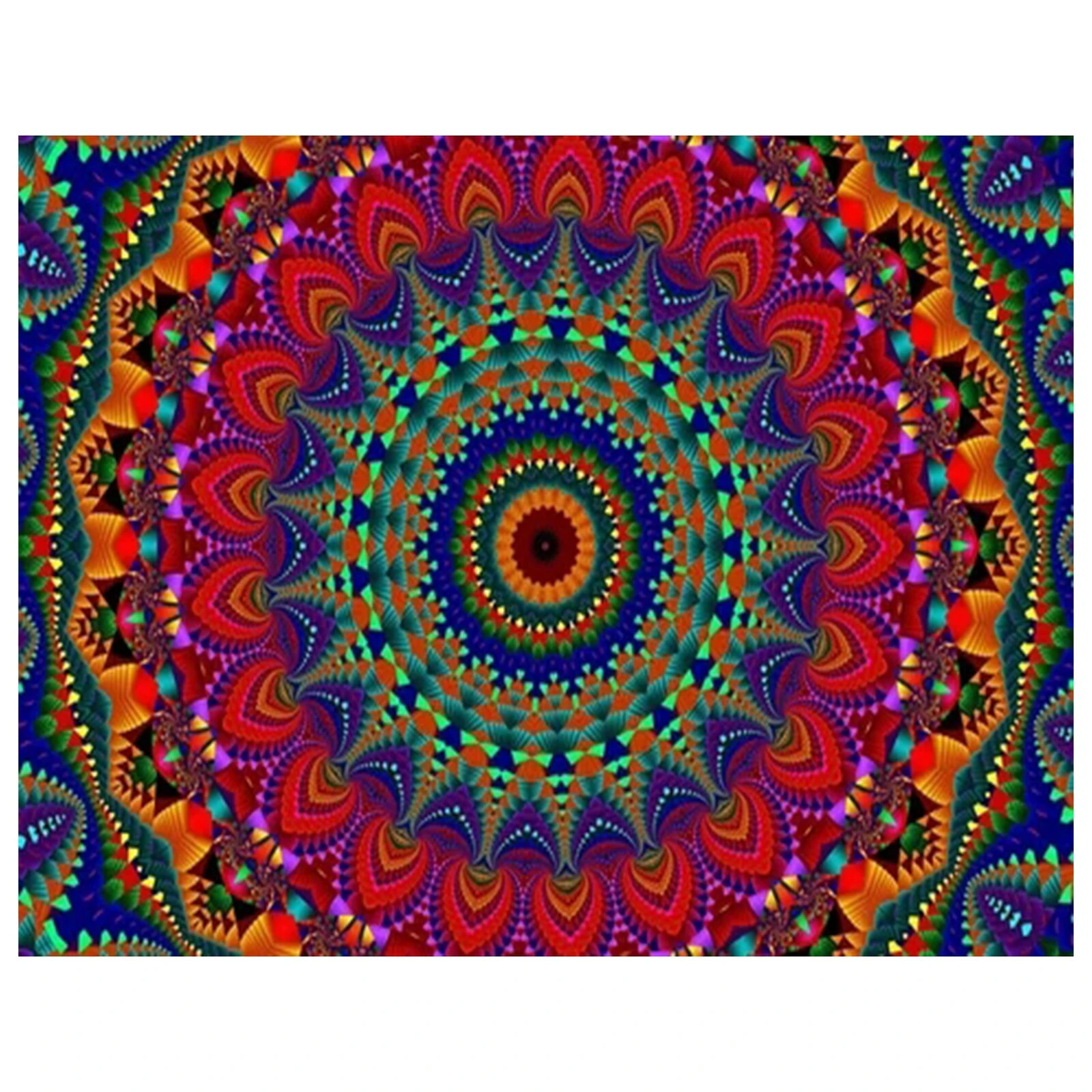 Orange/Red Mandala Mystical Print Diamond Art Painting Kit Set DIY 40cm x 50cm