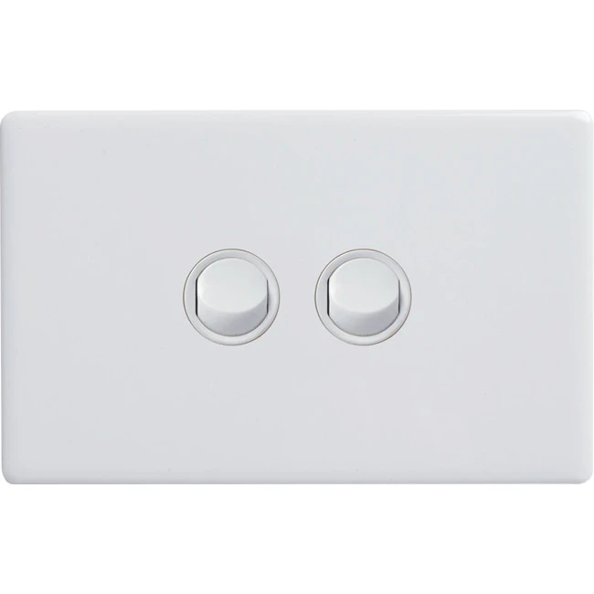 LEGRAND ED7702HWE  Excel Life 2 Gang Switch Horizontal -