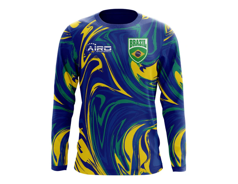 2018-2019 Brazil Long Sleeve Away Concept Football Shirt (Kids)