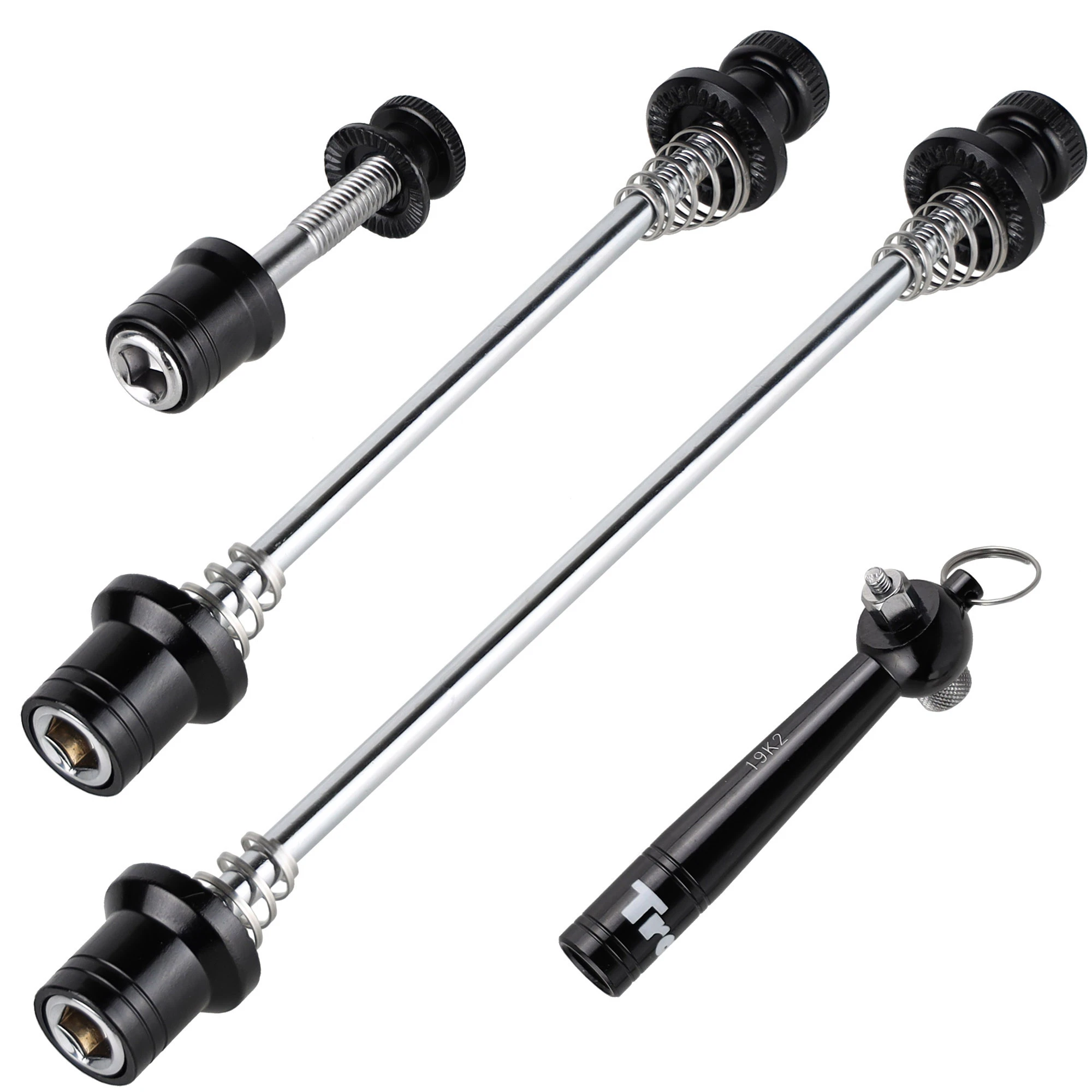 CyclingDeal Bike Bicycle Road Mountain Anti-Theft Secure-Lock Skewers Axle Set Front Rear