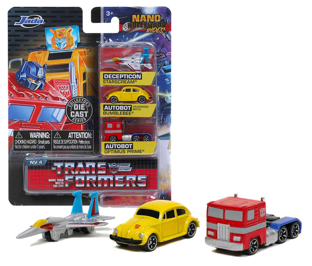 Jada Toys Transformers Nano Hollywood Rides NV-4 Vehicle Replica 3-Pack