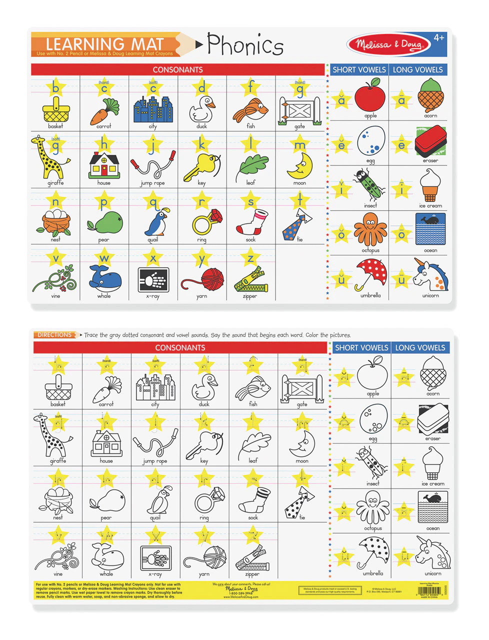 Melissa & Doug Phonics Write-A-Mat MND5030