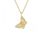 14k Gold Butterfly  Pendant Necklace