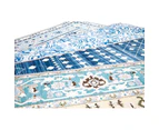 Mozaic Tiles Blue Designer Area Rug