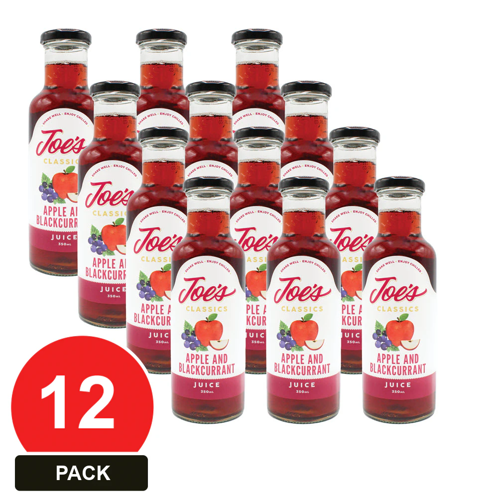 12 Pack, Joe's Classics 350ml Apple & Blackcurrant