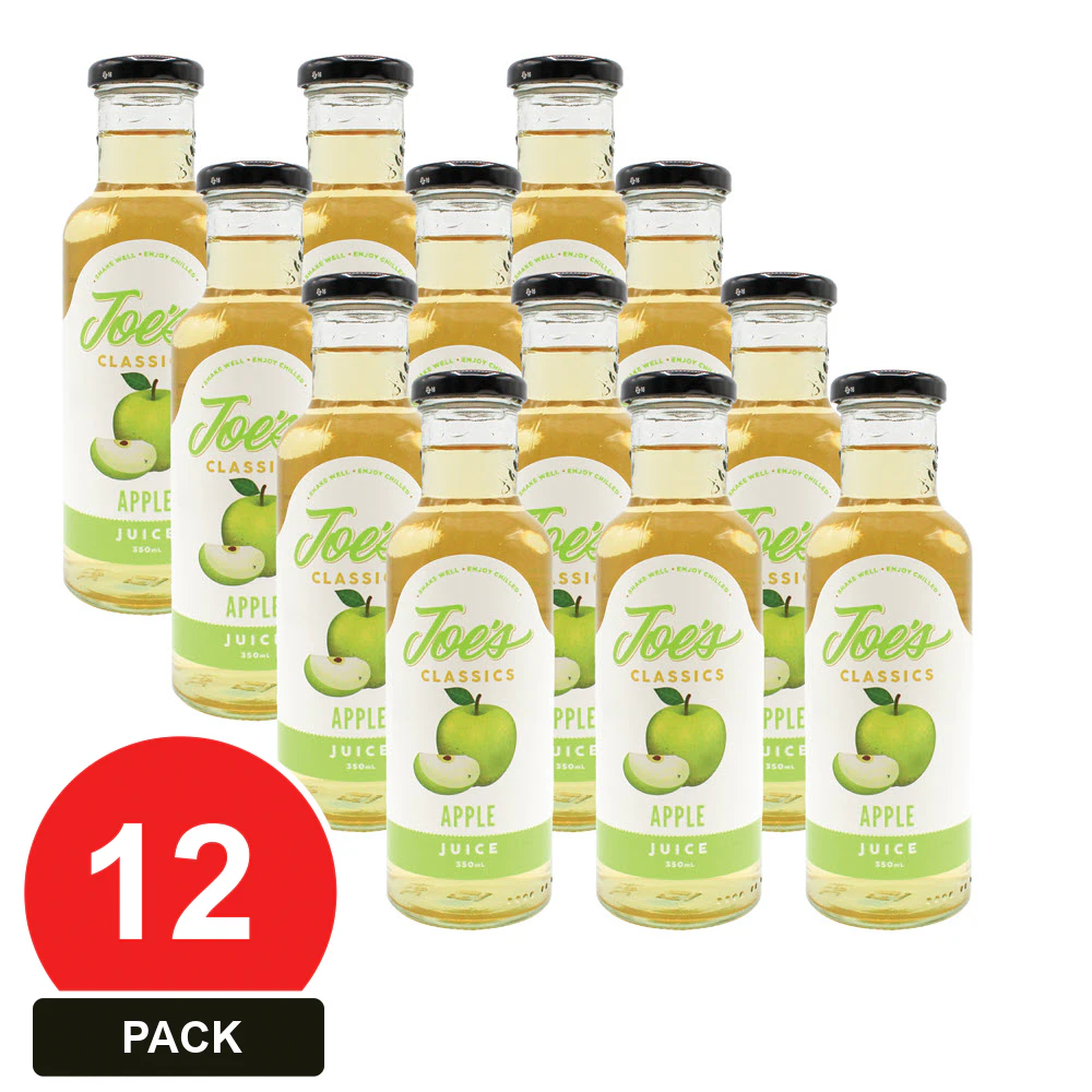 12 Pack, Joe's Classics 350ml Apple Juice