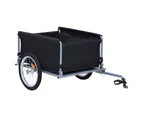 vidaXL Bike Trailer Black and Red 65 kg