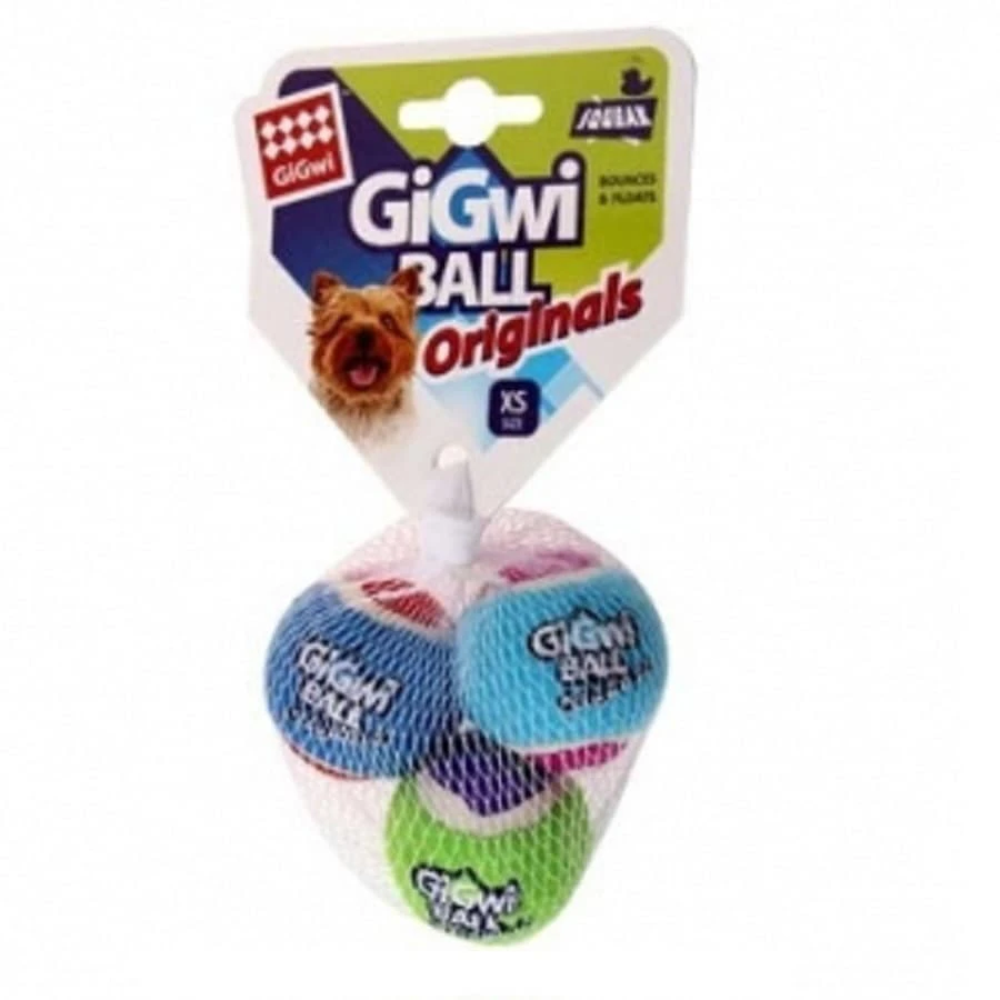 Gigwi Ball Originals Dog Toy Tennis Ball Small 3 Pack