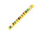 Giant Foil Fringe Banner "Happy Birthday" 3m