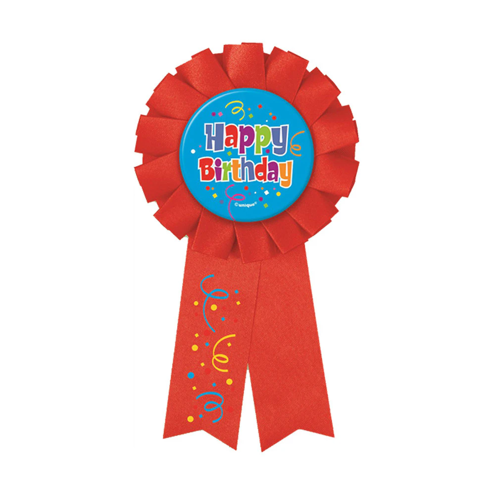 Happy Birthday Confetti Award Ribbon