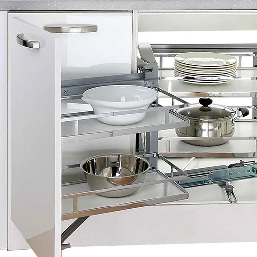 Elite Provedore Magic Corner Pull Out Kitchen Storage - Fits 900mm Blind Corner - Left Opening