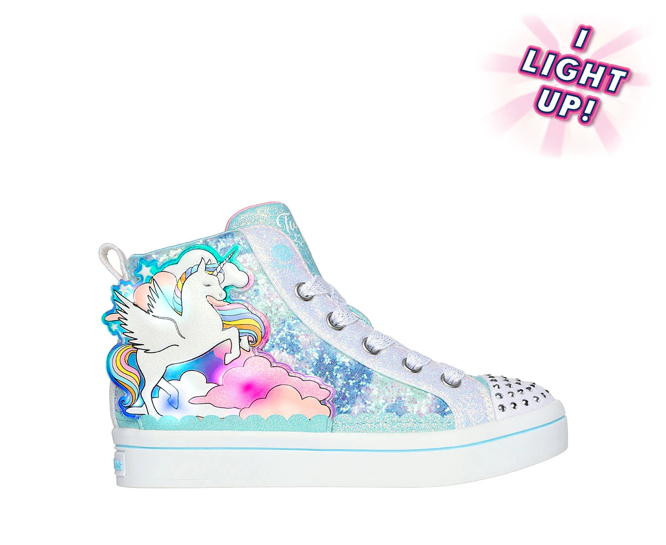 Skechers Girls' Twinkle Toes: Twi-Lites 2.0 Enchanted Unicorn Sneakers - Blue/Multi