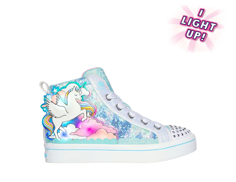 Skechers Girls' Twinkle Toes: Twi-Lites 2.0 Enchanted Unicorn Sneakers - Blue/Multi