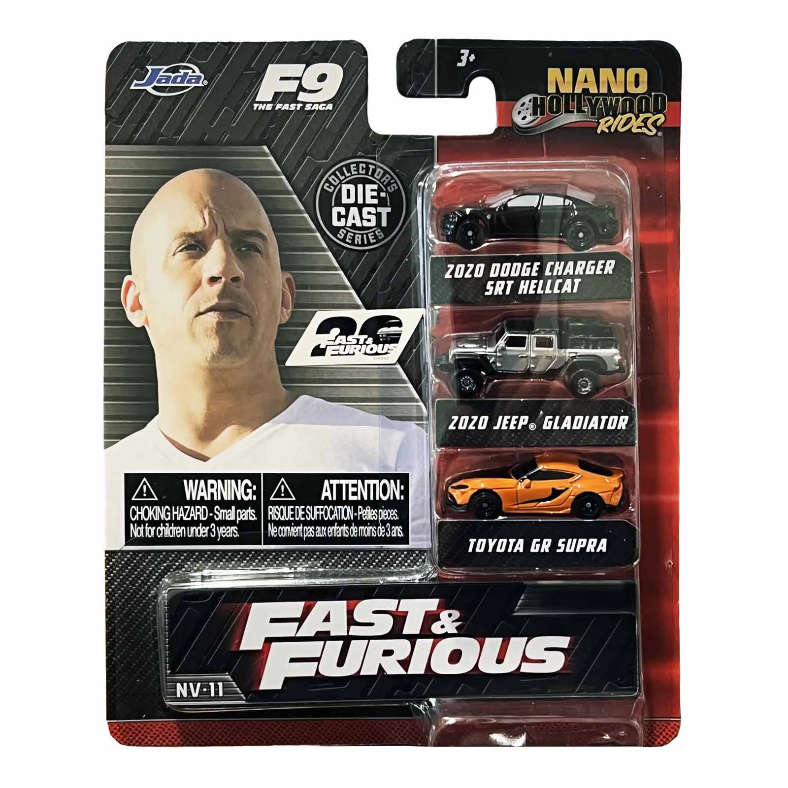 Nano Hollywood Rides - Fast & Furious - 1.65" Cars 3-Pack