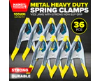 Handy Hardware 36PCE Metal Spring Clamps Vice Jaws Heavy Duty 10cm