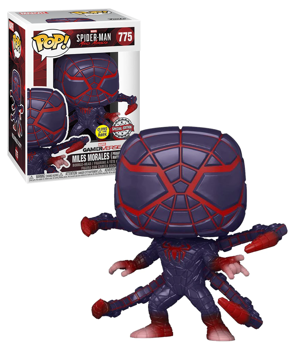 Funko POP! Spider-Man #810 Miles Morales (Programmable Matter Suit Glow-In-The-D