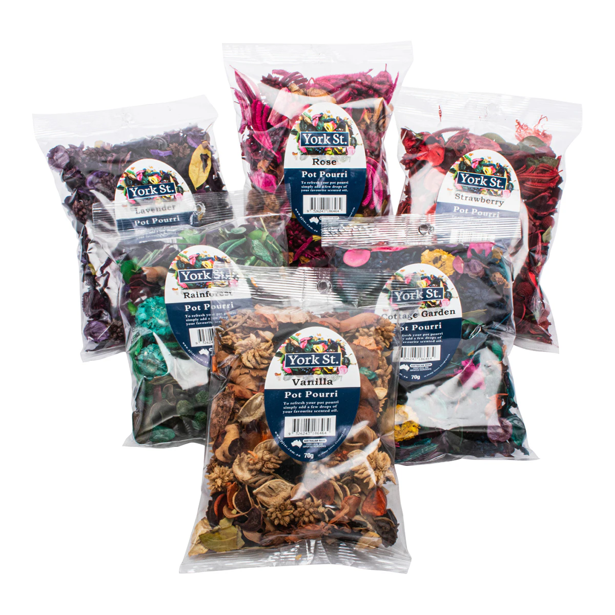 Home Master 48PCE Potpourri Assorted Refreshing Fragrances 70g