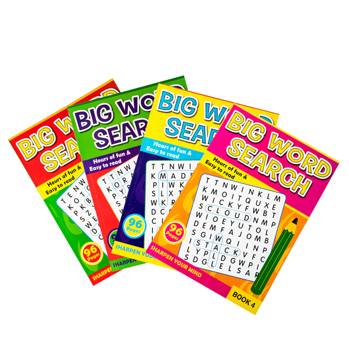 Office Central 24PCE A4 Word Search Activity Books Over 86 Puzzles 96pg