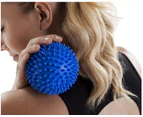 Pvc Hedgehog Fitness Ball Sports Recovery Massage Back Arm Legs Feet Blue