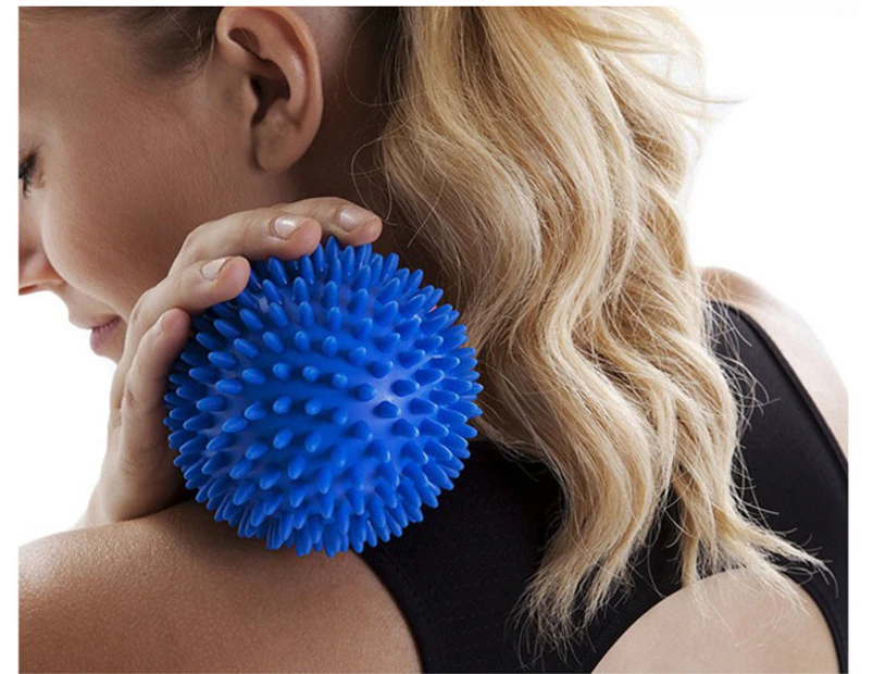 Pvc Hedgehog Fitness Ball Sports Recovery Massage Back Arm Legs Feet Blue