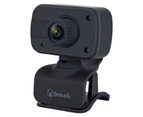 Bonelk USB Webcam Clip-On 1080P Web Camera w/ Microphone for PC/Computer Black