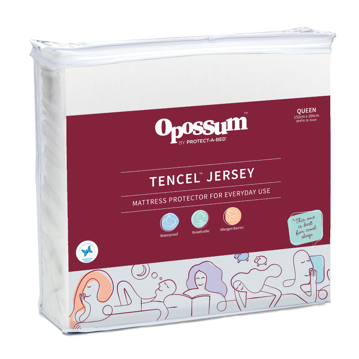 Tencel Jersey Waterproof Mattress Protector - King Single