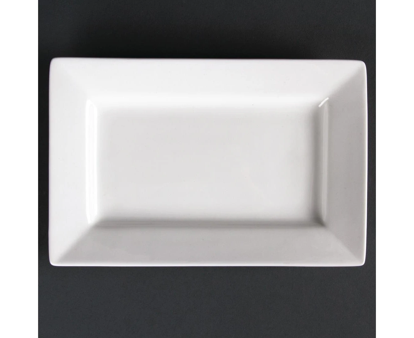 Lumina Wide Rim Rectangular Plates Oven, Microwave And Freezer Safe - Pack Quantity: 6 - 200 X 130Mm