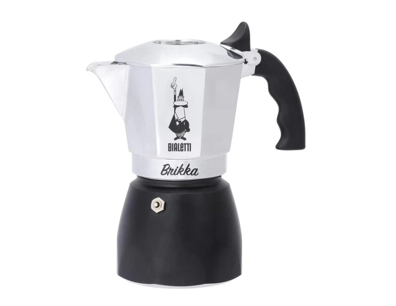 BIALETTI BLACK BRIKKA - STOVE TOP (4 CUP)