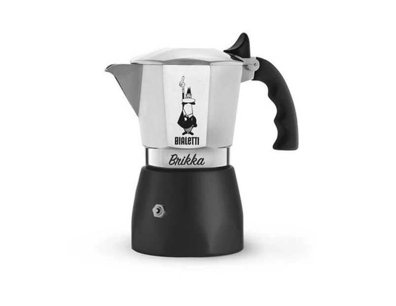 BIALETTI BLACK BRIKKA - STOVE TOP (2 CUP)