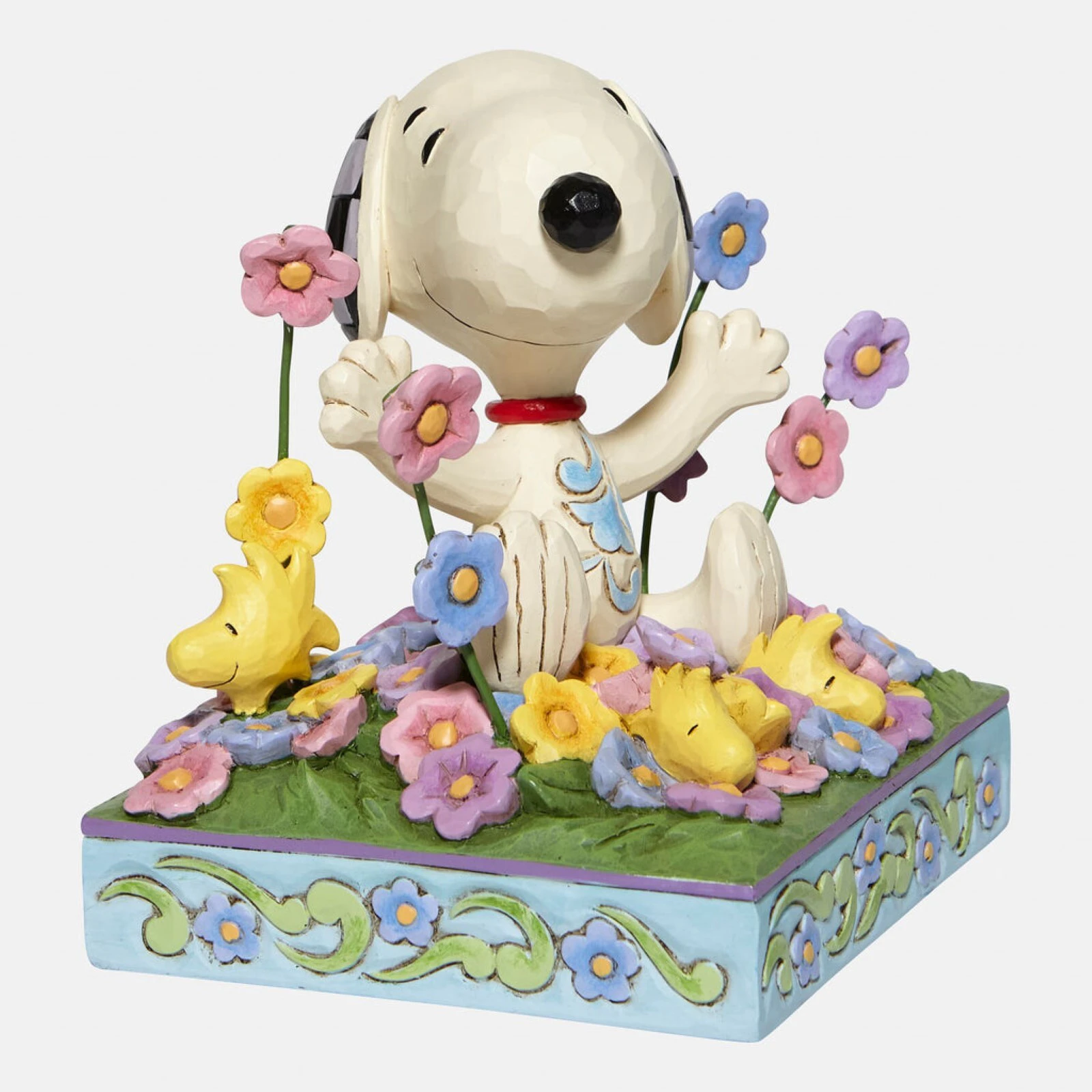 Peanuts by Jim Shore Snoopy in Flowers Bouncing into Spring